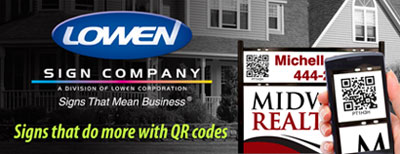 Signs that do more with QR codes from Lowen Sign Company